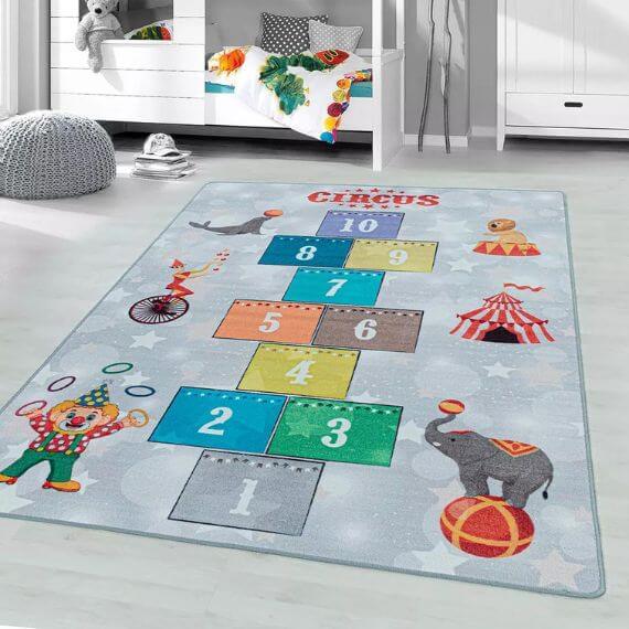 Tapis marelle pour fille et garçon Circus